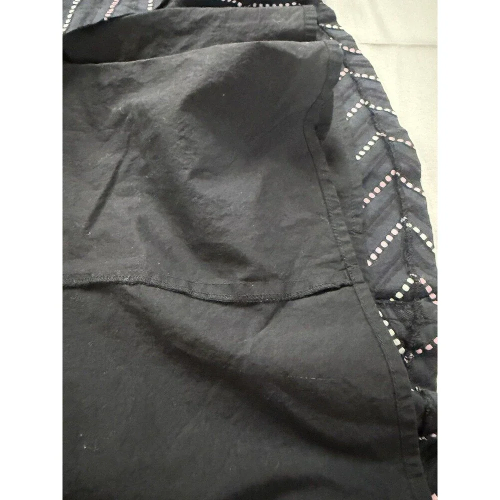 Tribal Black A-line Flare Skirt Chevron Zig Zag Sz 10 Corporate Capsule Cotton